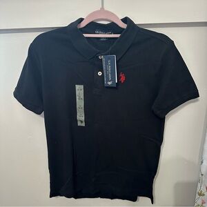 U.S. Polo Assn. Black Polo Shirt with Red Logo